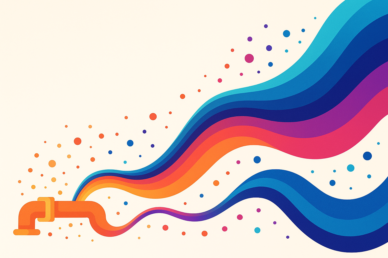 Abstract data stream illustration